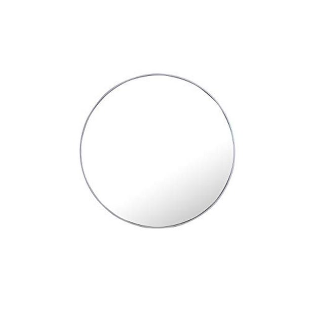 Living District Metal Frame Round Mirror 42 Inch Silver Finish Com Living District Metal Frame Round, 42 Round Mirror With Black Frame