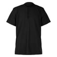thumbnail image 4 of XLZWNU Polo Shirts for Men Men's Short Sleeve Stand Collar Solid Color Button Short Sleeve Top Mens Shirts Polyester Black S, 4 of 5