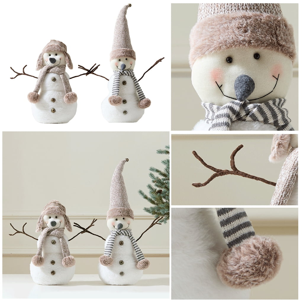 PatungKu Christmas Santa Snowman Figurines Miniature Decoration Home Tabletop Decoration for Home Shop