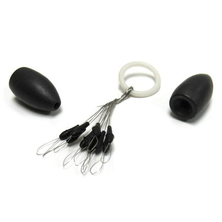 Harmony Fishing - Tungsten Flipping Weights (Select Size/Qty) for Bass Fishing [Includes Weight Pegs] (1-1/2oz (2