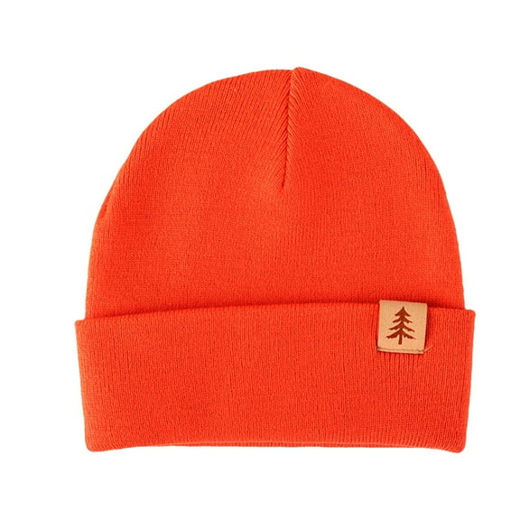 Zwiiyzr Unisex Cute Kids Christmas Beanie for Girls Boys Slouchy Warm Baby Winter Hat Girls Boys Beanie Knit Hat Toddler Beanies for Kids 1-4T Orange