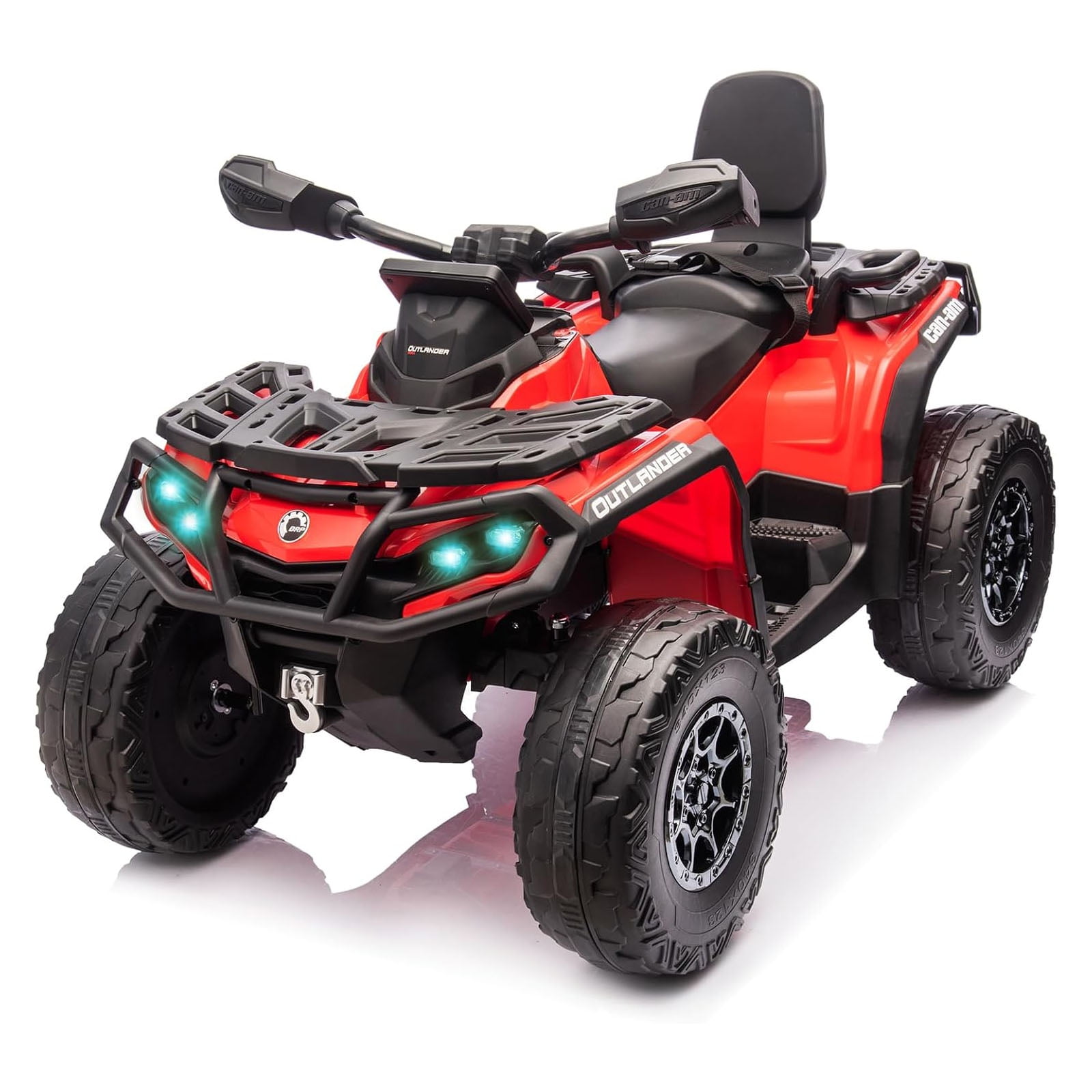 Electric Kids ATV, 12V Ride-On Toy Car for Toddlers, 4-Wheel Vehicle with 2-Seater, Remote Control, LED Lights, Music, and Spring Suspension, Electric Car for Kids, 2-4 Mph Safety Speed