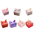 thumbnail image 2 of pitrice Unique Colorful Printing Square Ribbon Candy Box Chocolate Sweets Chinses Wedding Candy Box Gift Decoration, 2 of 9