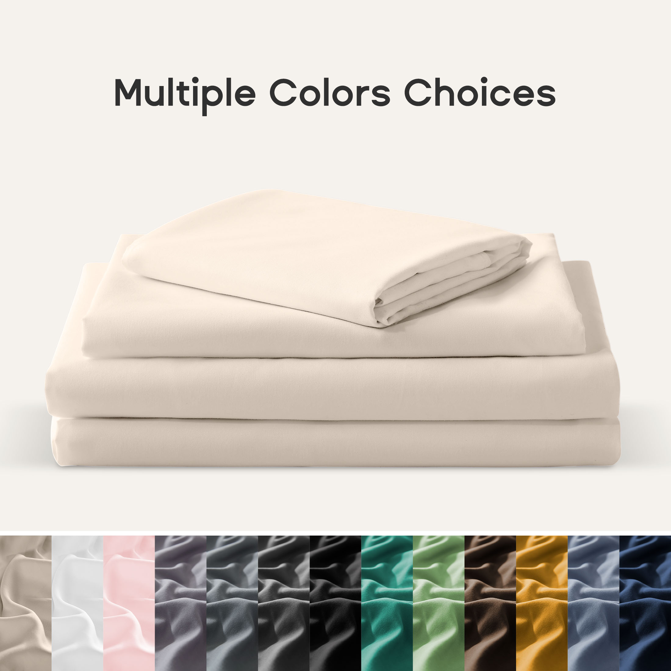 Sonive Queen Sheet Set, 4-Piece, Beige Luxury Microfiber photo 2