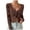 Coffee, variant on Womens Sweaters, Cardigan Sweaters for Women, Ribbed Knit Button Down V Neck, Lightweight Cropped Coat for Layering and Comfort