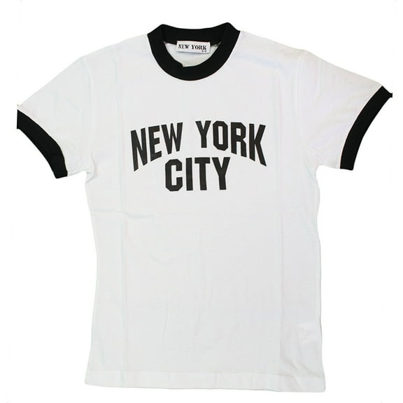 Kids New York City Ringer Tee  White/Black, Youth Small
