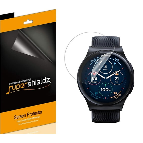 (3 Pack) Supershieldz Designed for Motorola Moto Watch 120 Screen Protector, High Definition Clear Shield (TPU)