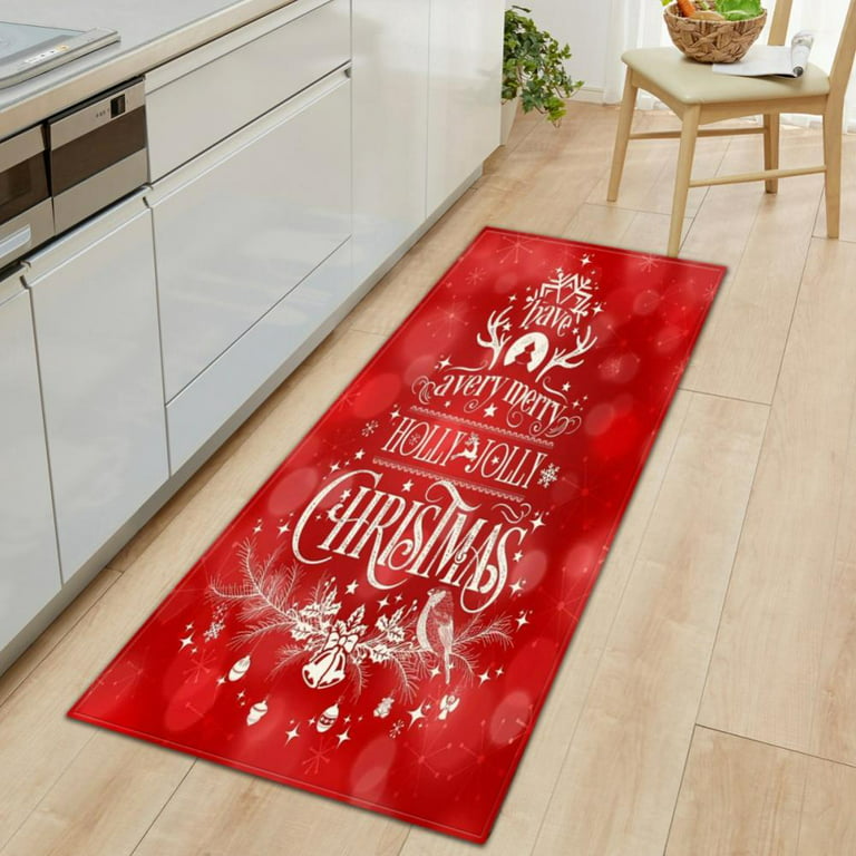 Christmas Runner Rug Santa Claus Area Rug for Kitchen Bedroom Living Room,  Anti-Slip Christmas Rugs Door Mat Indoor Entry Rug Floor Carpet for Xmas  Holiday Decoration Gifts, 23.6 x 70.8 