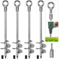 thumbnail image 1 of Anclajes de Tierra Insaga 18'' Acero Macizo 12mm Resistente Paquete de 4, 1 of 8