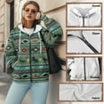 thumbnail image 6 of SCRAWLGOD Aztec Ethnic Womens Zipper Hoodie Lightweight Sweaters for Women Plus Size XS Long Sleeve Women Outfits for Work Comfy Oversized Zip Up Hoodies for Women, 6 of 7