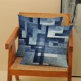 thumbnail image 2 of Dusty Navy Blue White Pillow Covers 20x20, Abstract Art Outdoor Decorative Throw Pillows for Couch, Modern Geometry Decor Cushion Cover 2 Pcs Soft Farmhouse Square Pillowcase for Bed Car Safa, 2 of 6