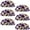 Multicolored 2, variant on PhooArto 6 Pcs Cup Drawer Pulls, Purple Love Floral Skull Shell Shape Handles Cabinet Knobs for Dresser Cupboard Closet Wardrobe with Screws