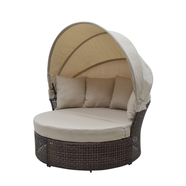 Mainstays Tuscany Ridge 2Piece Outdoor Daybed with Retractable Canopy