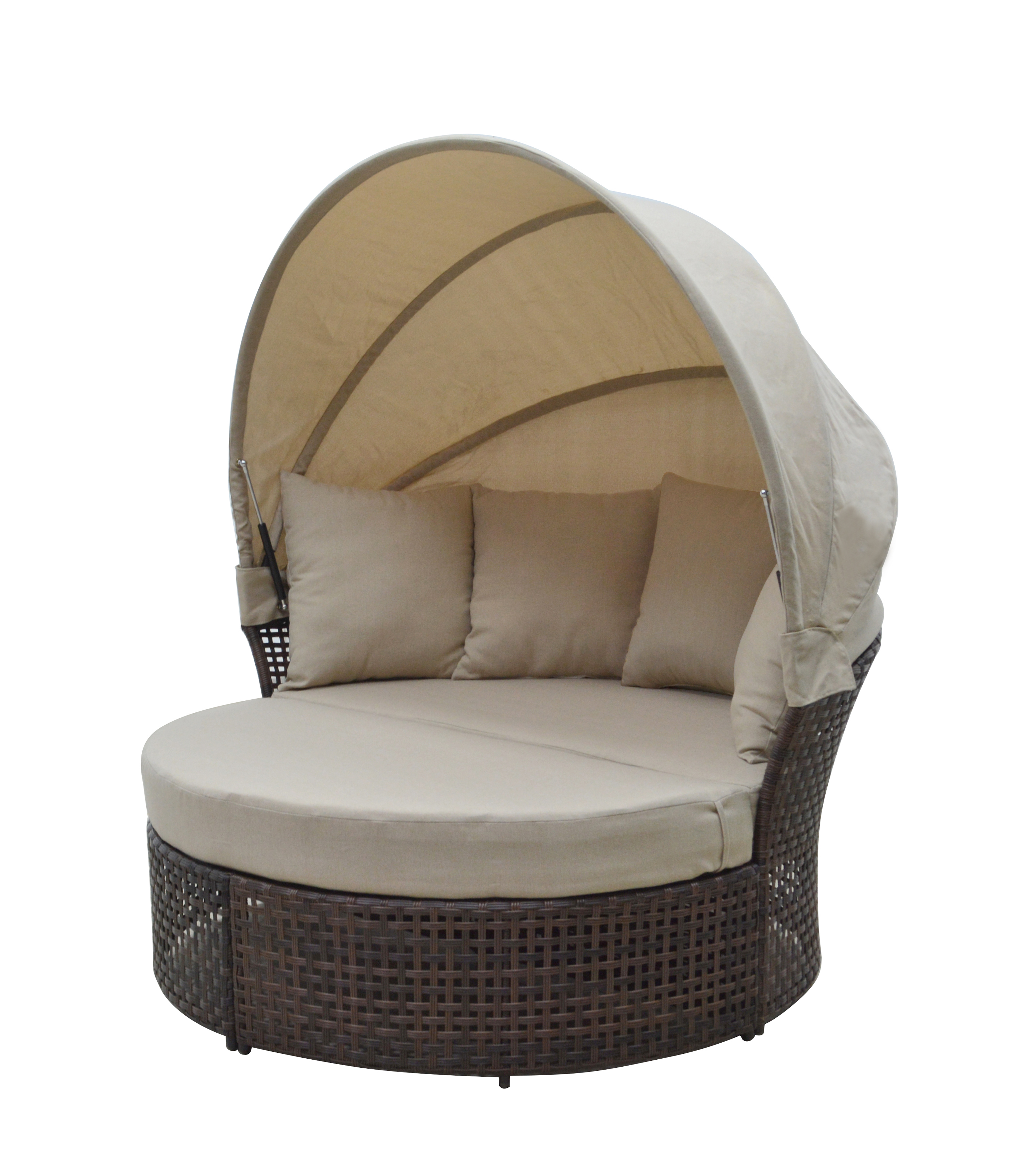 Mainstays Tuscany Ridge 2-Piece Outdoor Daybed with Retractable Canopy, Beige - image 2 of 10