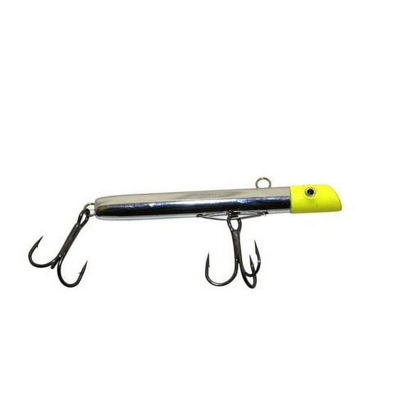 Tsunami Zig Jig Pro Sinking Twitch Bait Fishing Lure 7/8 oz. – Chartreuse Head and Chrome