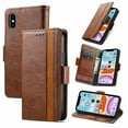 thumbnail image 1 of Case for iPhone X/XS Cover Leather Wallet Folio Case Book Design Flip Magnetic Closure - Brown, 1 of 5