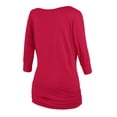 thumbnail image 2 of Matchstick Women's 3/4 Dolman Sleeve Banded Waist T-Shirt Solid Tunic Top (S-3XL), 2 of 4