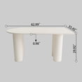 thumbnail image 4 of 5-Piece Dining Table Set with 4 Armless Dining Chairs, 63" Kitchen Table & Chairs Set for 4-6, Dining Room Table with MDF Board, Perfect for Small Space, Easy Clean, Cream+ Gray, 4 of 8