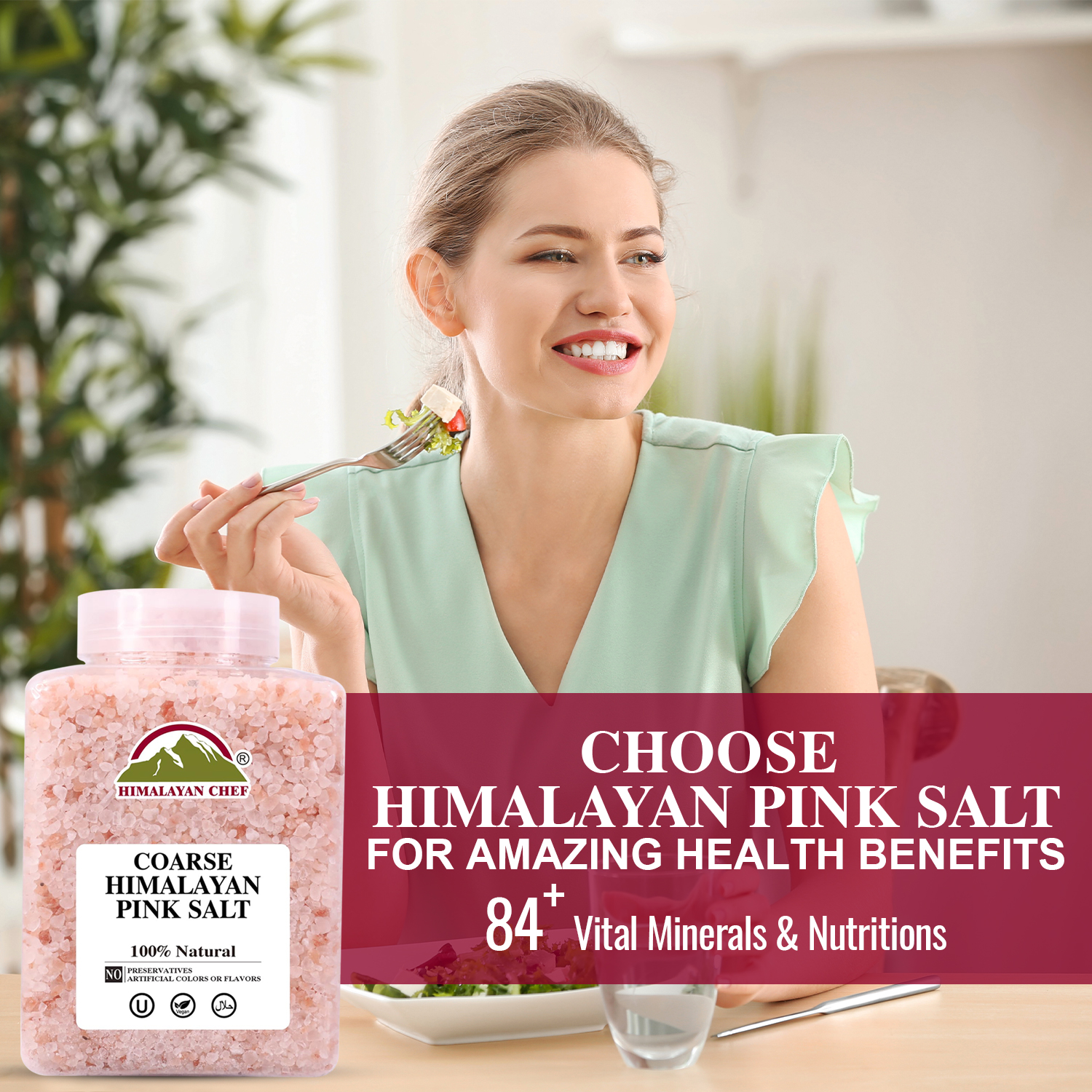 Himalayan Chef Pink Salt 10 lb, Coarse and Fine Grain, Supreme Quality, 100% Natural, Pack of 2 – No Known Allergens