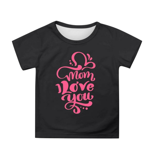 Bouquet Cute Printed Girls' Solid Color Casual Top