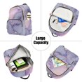 thumbnail image 5 of JIALIOU Mini Backpack Purse for Women Quilted Casual Daypack Small Travel Shoulder Bag, Lilac Marble, 5 of 7