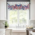 thumbnail image 3 of 3-Piece Kitchen Curtains and Valances Set Patriotic 4th of July Rod Pocket Soft Kitchen Curtain Set Washable Kitchen Window Curtains Set Butterfly Star American USA Flag, 3 of 6