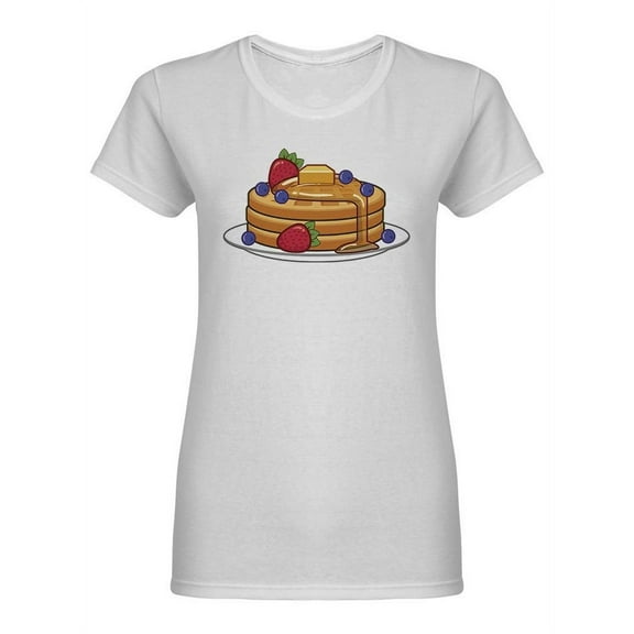 Pancakes Shaped T-Shirt Women -Image by Shutterstock, Female Small