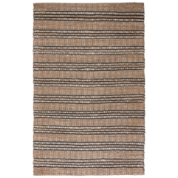SAFAVIEH Natural Fiber Petra Striped Area Rug, Navy/Natural, 9' x 12'