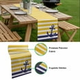 thumbnail image 5 of Yellow Striped Table Runner - 72 Inch Long, Kitchen Dining Table Runner Dresser Scarves, Navy Blue Nautical Anchor Geometric Farmhouse Decor for Coffee Tables Wedding Party Banquet, 5 of 8