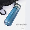 thumbnail image 5 of 26oz Grey Water Bottle No Straw, Clear Bottles with Handle Easy Carried, Wide Mouth AUTOSPOUT Leak Proof Locking Button Flip Up Lid, Suit Sports School Travel Office Gym etc., 5 of 8