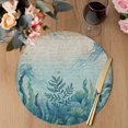 thumbnail image 3 of Turquoise Jellyfish Coastal Round 15 Inch Placemats Set of 4, Summer Ocean Seaweed Vintage HeatResistant Non Slip Place Mats for Dining Table, Wipeable Braided Kitchen Table Mats for Housewarming, 3 of 9
