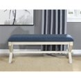 thumbnail image 3 of Banc Monte Carlo avec Base de Lavage Blanche et en Tissu Bleu Marine, 3 of 7
