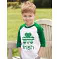 thumbnail image 3 of Tstars Boys Unisex Irish Shamrock St Patricks Day Clover Kids St Patricks Day Shirts Gift for Boys Irish Shirt Pride Proud Irish Toddler Raglan 3-4 Sleeve Baseball Tee, 3 of 5