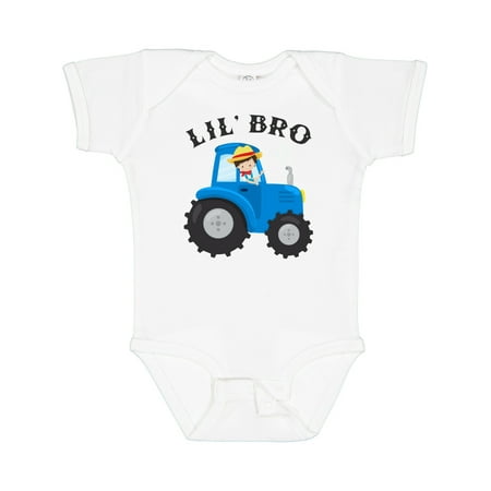 

Inktastic Farmer Tractor Little Bro Gift Baby Boy Bodysuit