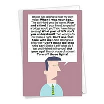 NobleWorks - Humor Father's Day Notecard with Envelope - Funny Greeting Card for Dad, Stepdad, Grandpa - Dadsplaining C6813FDG