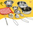 thumbnail image 2 of 2x10 Pcs Jouets de Cuisine Simulation de Taches en Acier Inoxydable Ensemble d'Outils de Cuisine, 2 of 5