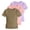 01 Khaki, variant on 3-Pack Girls Ribbed T-Shirts Short Sleeve Crew Neck Pullover Tops Basic Casual Summer Tees for 5-16 Years