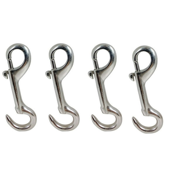 4 Pcs Marine Boat 5"L Bolt Snap Hook Open Eye Bolt Hook Snap Lock Stainless Steel
