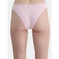 thumbnail image 2 of No Boundaries Women's Fit Stretch Lace Waist Cheeky Panty, Sizes XS to XXXL, 2 of 3