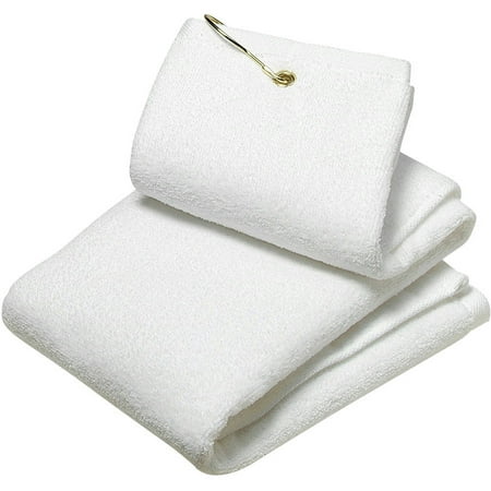 Player Supreme Golf Towel, White