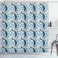 thumbnail image 1 of Ambesonne Peacock Shower Curtain, Vintage Bird and Wild Roses, 69"Wx84"L, Multicolor, 1 of 2