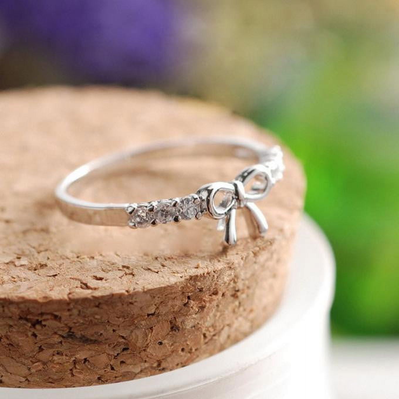 Cameland Korean Jewelry Crystal Bow Ring