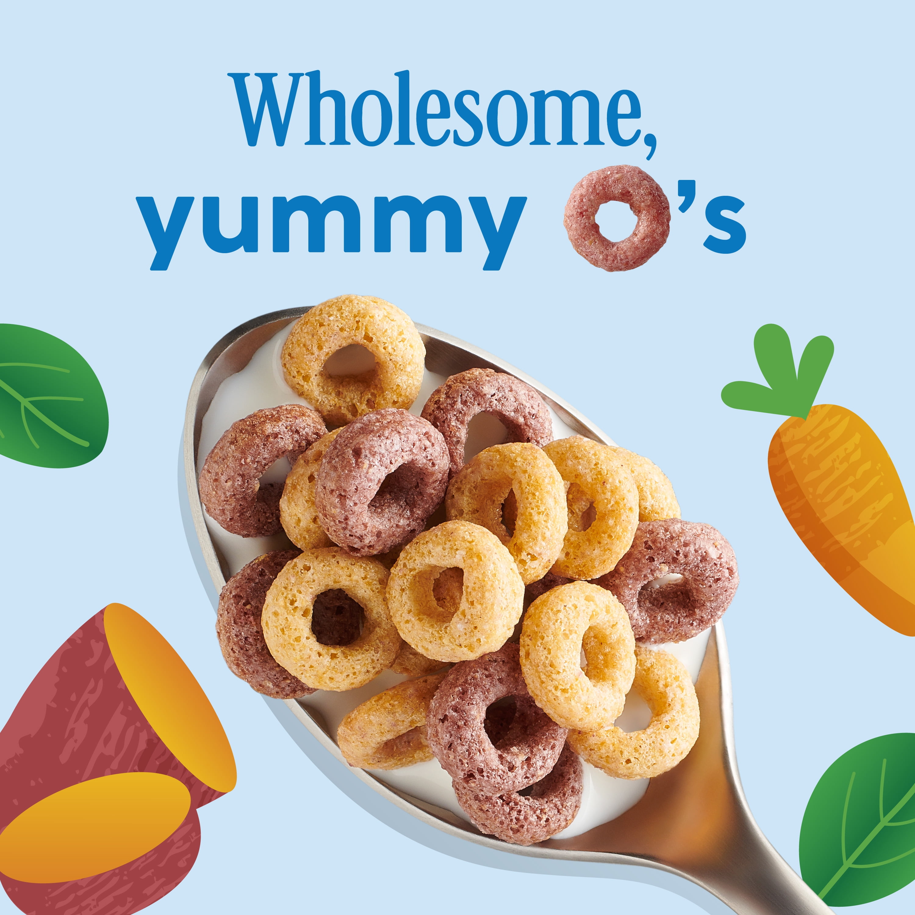 Cheerios VEGGIE blends Blueberry Banana Cereal, Whole Grains, 300 g