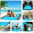 thumbnail image 3 of Syenll Beach Blanket, 83" x 78" Sandproof Beach Mat for 4-7 Adults, Lightweight Picnic Blanket for Travel, Camping, Blue, 3 of 8