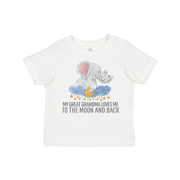 Inktastic My Great Grandma Loves Me to the Moon and Back Elephants Boys or Girls Toddler T-Shirt