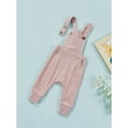 thumbnail image 3 of Franhais Girls Buttons Decor Jumpsuit, Plain Bodysuit, Wide Shoulder Straps One-Piece Clothes, 3 of 9