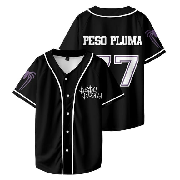 Peso Pluma 3D Baseball Uniform Streetwear Women Man Musician Fashion Casual