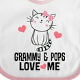 thumbnail image 4 of Inktastic Grammy and Pops Granddaughter Cat Girls Baby Bib, 4 of 4