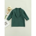 thumbnail image 3 of xiaxaixu Girls Casual Coat, Solid Color Long Sleeve Cardigan with Pockets, 3 of 9