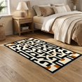 thumbnail image 2 of ODIKA 5'x7' Ultra-Soft Area Rug, Black Cream Geometric Contemporary Abstract Mid Century Interlocking Arch Knot Design Washable, Bare feet friendly, Silk-Touch for Bedroom Home office, 2 of 7